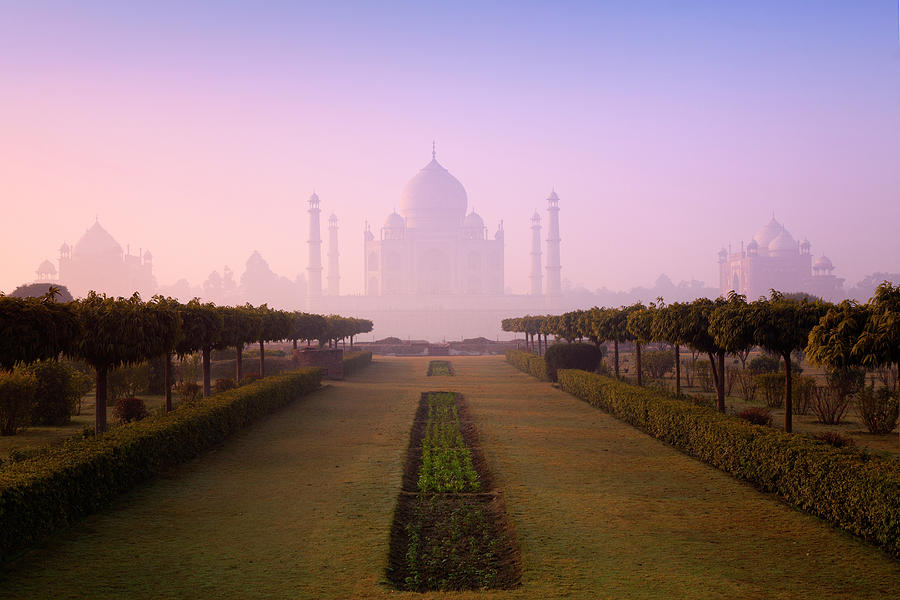 View Of Taj Mahal At Sunrise, Soft Dawn Photograph by Adrian Pope