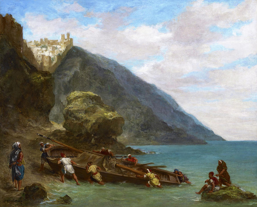 Eugene Delacroix Painting - View Of Tangier From The Seashore - Digital Remastered Edition by Eugene Delacroix Eugene Delacroix Painting - View Of Tangier From The Seashore - Digital Remastered Edition by Eugene Delacroix