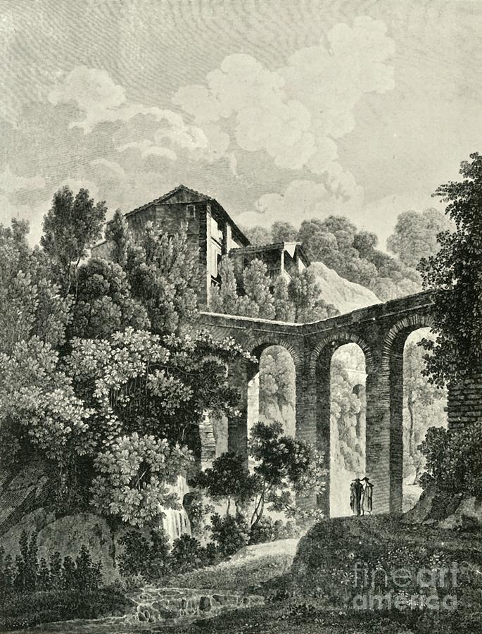 View Of The Acqueduct Drawing by Print Collector