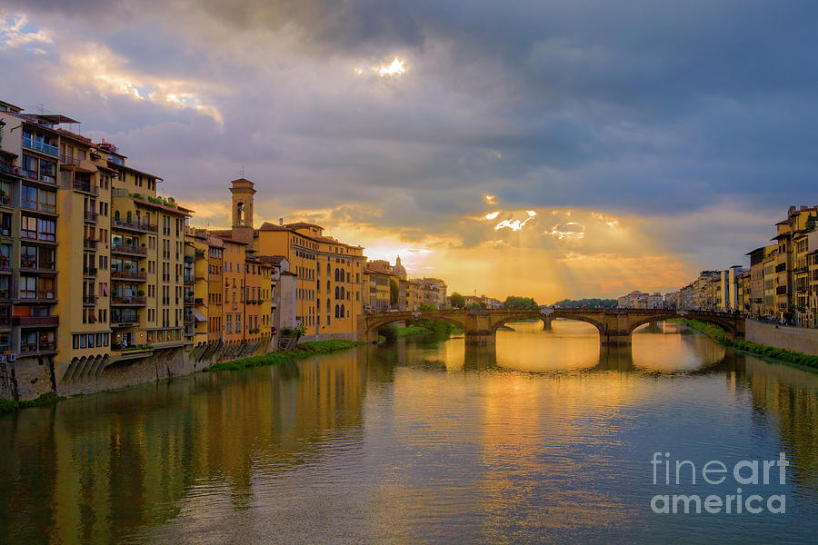 View Of The Arno From The Ponte Vecchio Photograph