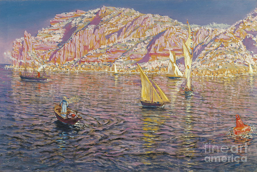 View Of The Bay Of Palma De Mallorca Drawing by Heritage Images Fine