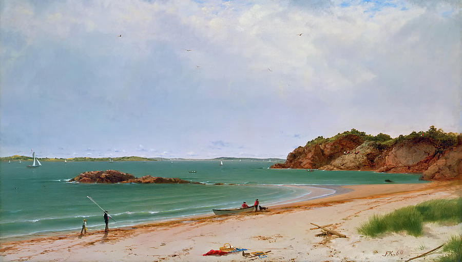 View Of The Beach At Beverly, Massachusettes Painting by Mountain ...