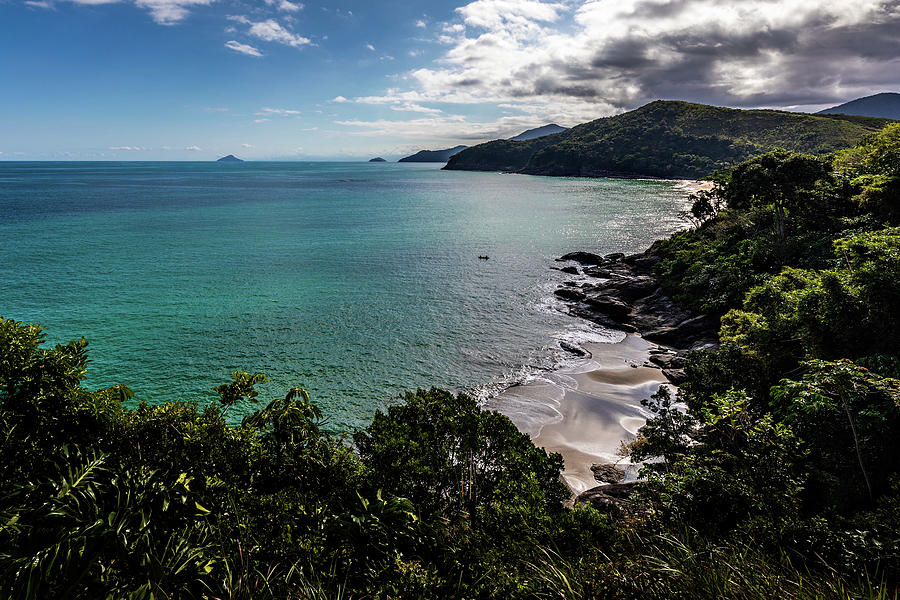 View Of The Brazilian Coast Line With Forest And Small Beach Photograph ...