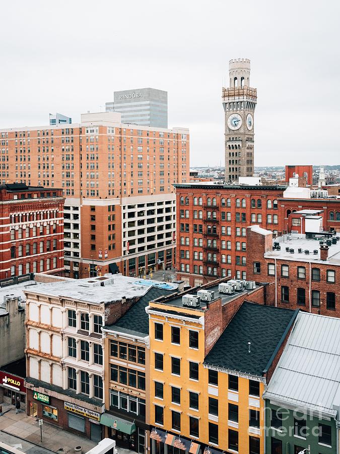 View Of The Bromo-seltzer Tower And Downtown Baltimore, Maryland, Usa Photograph by 