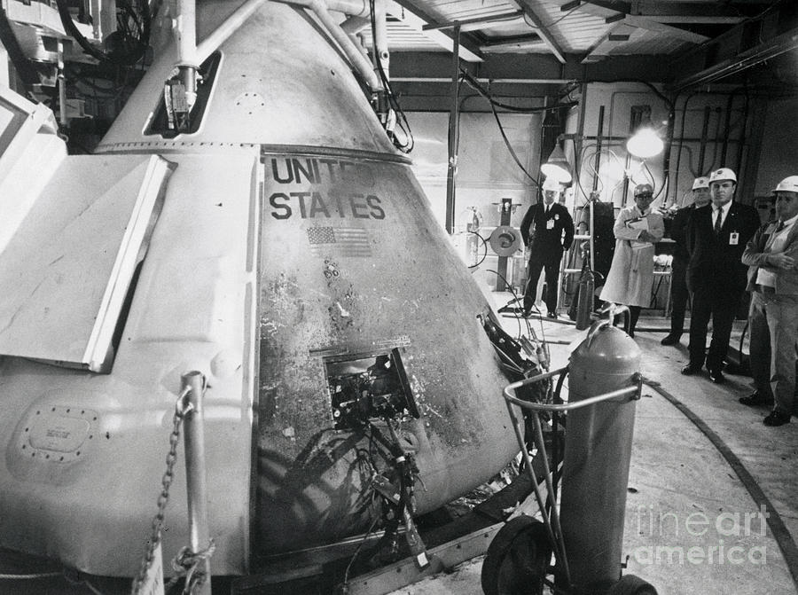 View Of The Burned Apollo Command Photograph by Bettmann