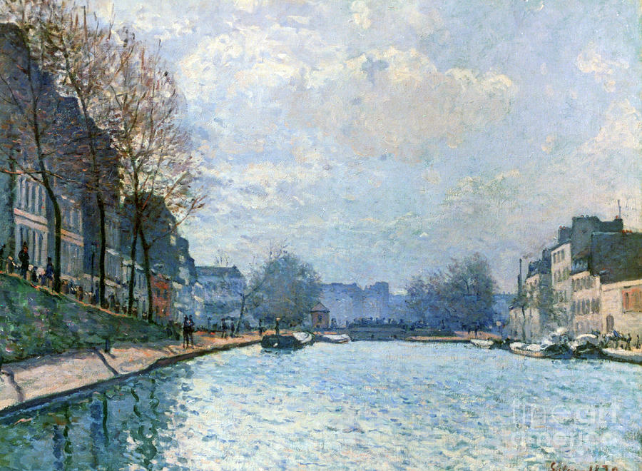 View Of The Canal Saint-martin, Paris Drawing by Print Collector