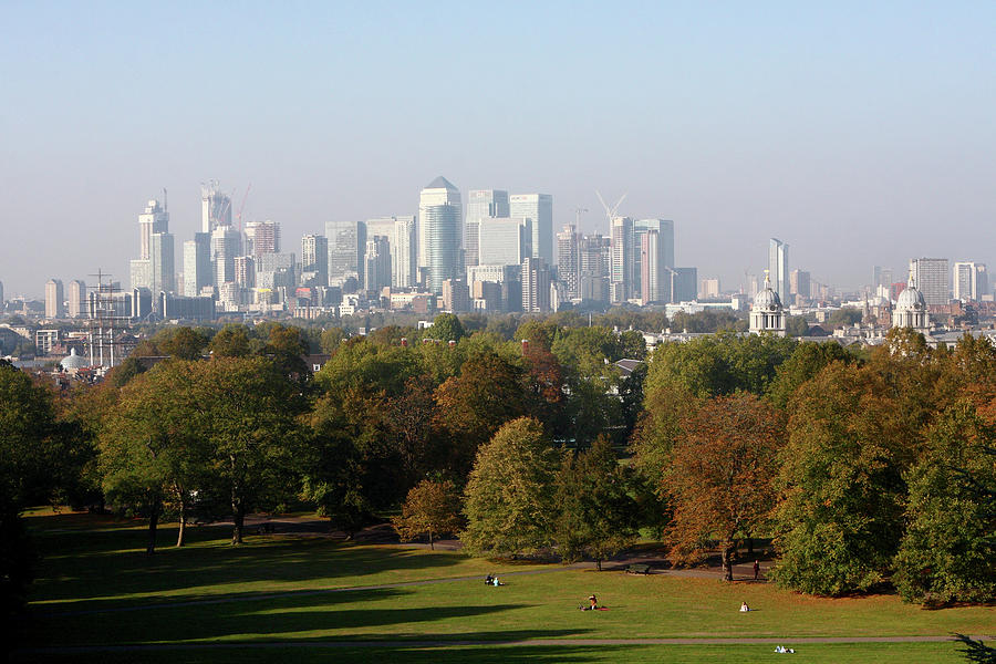 View of London from Greenwich Park Photograph by Aidan Moran