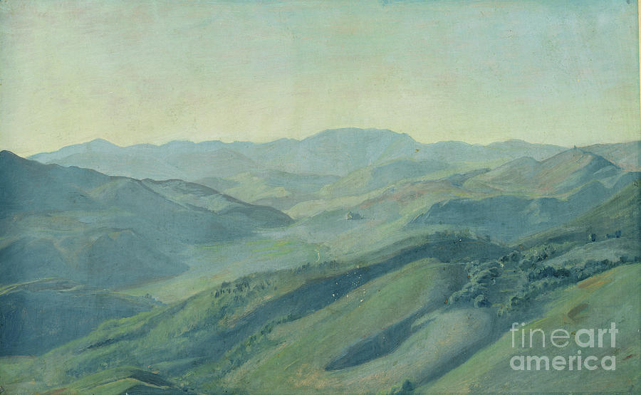 View Of The Countryside In The Tyrol C1842 Painting By Rudolph