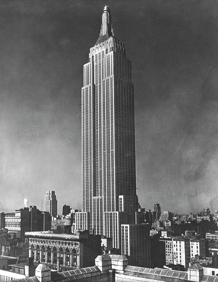 View Of The Empire State Building In Photograph by Mansell View Of The Empire State Building In Photograph by Mansell