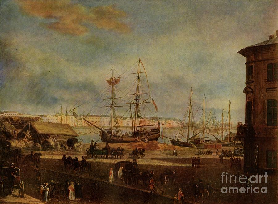 View Of The English Quay Fromthe Drawing by Print Collector