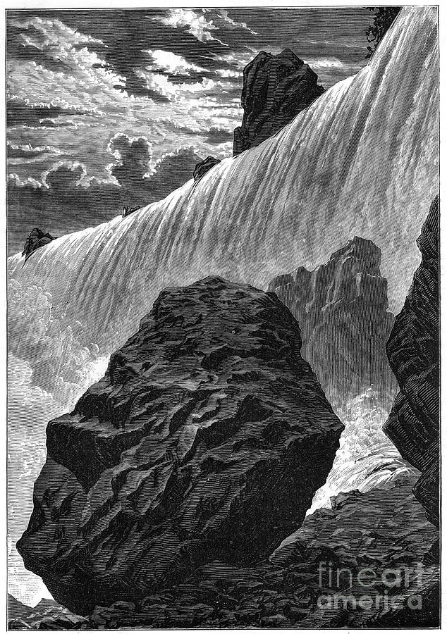 View Of The Falls Of Niagara, 1877 Drawing by Print Collector