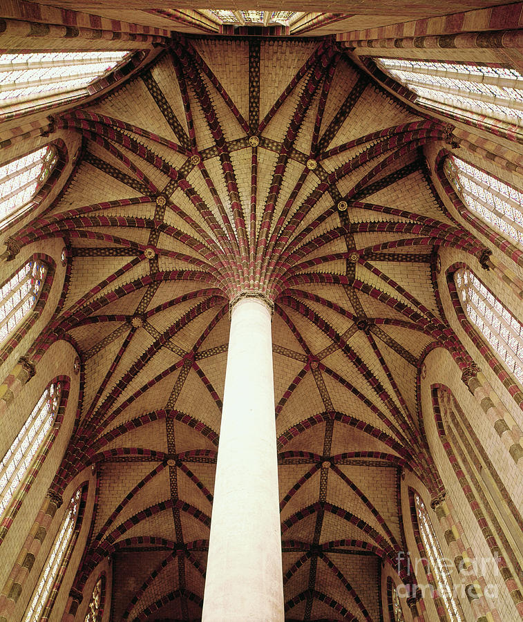 View of the fan vaulting of the ceiling  Photograph by French School