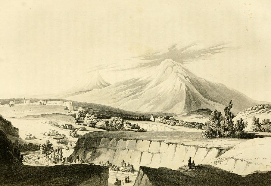 View of the Fortress of Erivan and Ararat  by Robert Ker Porter Painting by Celestial Images
