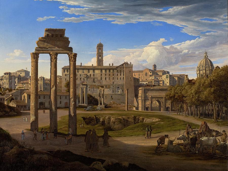 View Of The Forum Romanum Towards The Capitol Painting by Johann ...