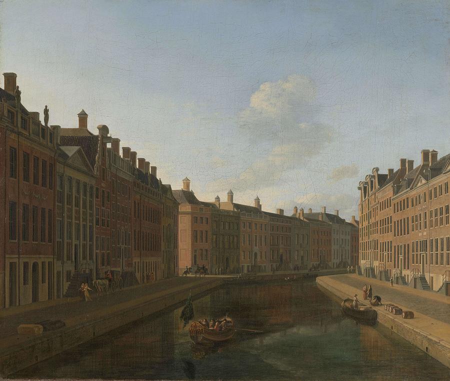 View of the Golden Bend in the Herengracht from the east. Painting by Gerrit Adriaensz Berckheyde