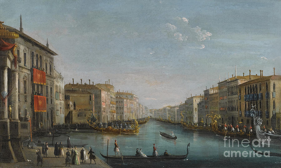 View Of The Grand Canal Drawing by Heritage Images