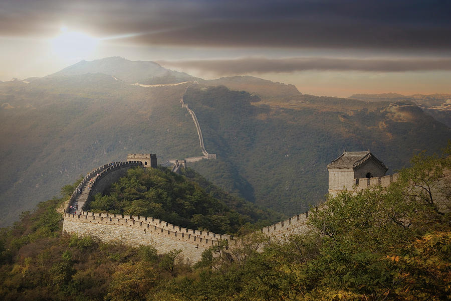 Architecture Digital Art - View Of The Great Wall At Mutianyu, Bejing, China by Lost Horizon Images