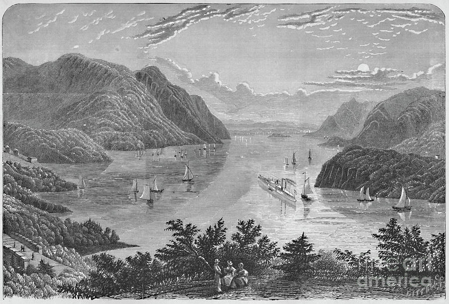 View Of The Hudson From The Vicinity Drawing by Print Collector