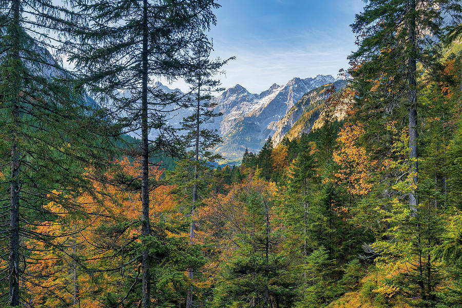 View Of The Lalidererwnde In Autumn, Hinterriss, Austria Photograph by Norbert L. Maier
