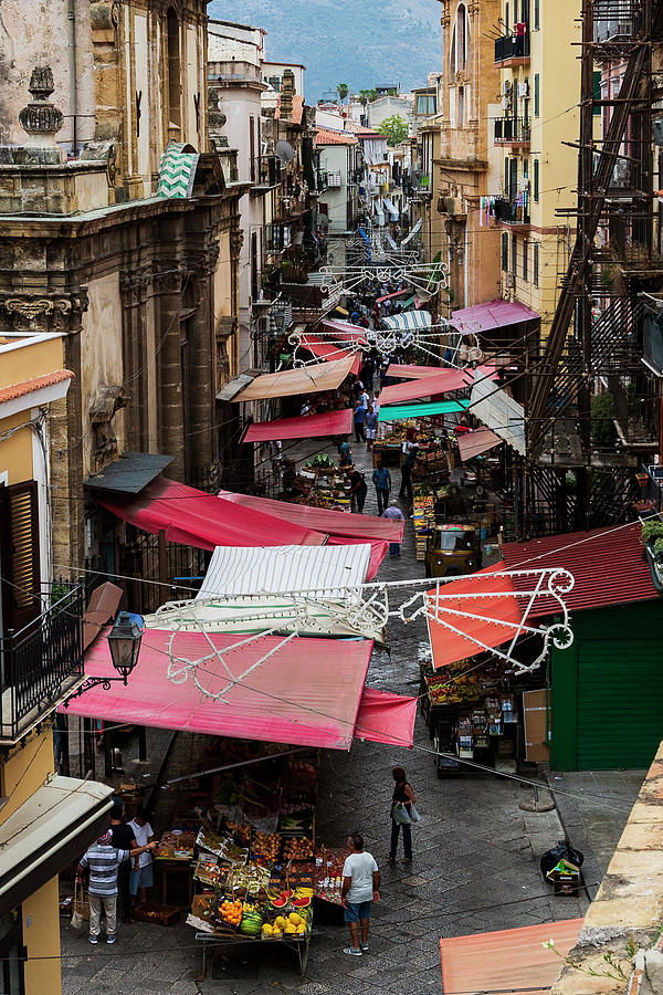 View Of The Market And The Estates Of Palermo, Sicily Photograph by Nicola Lederer