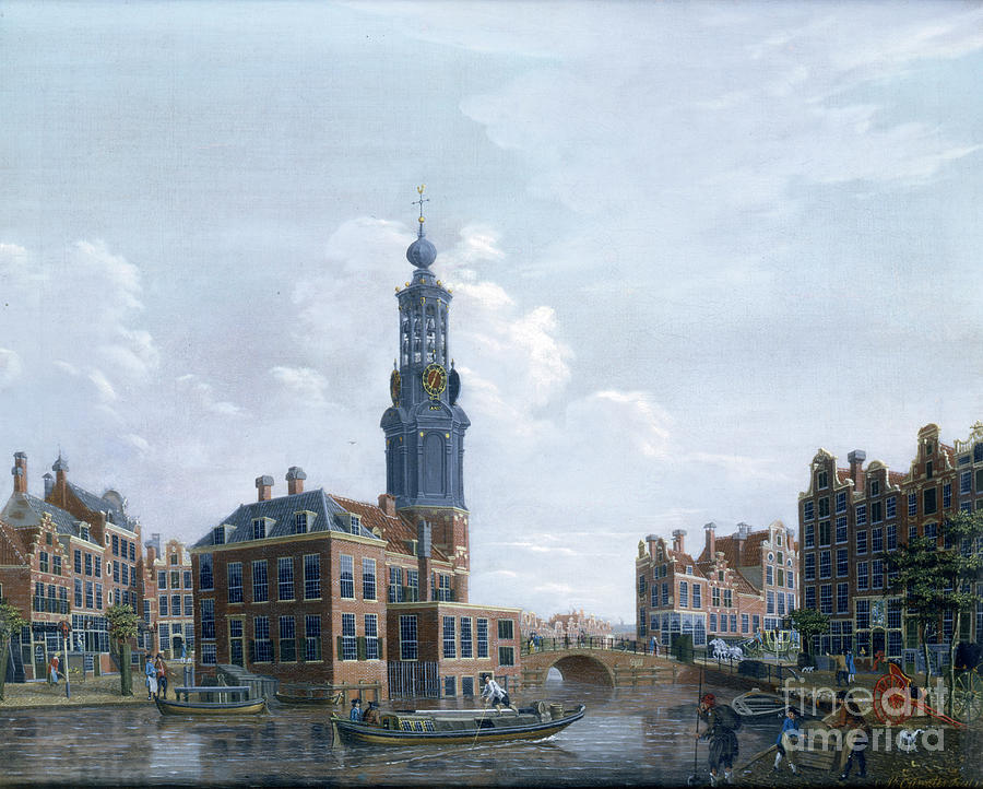 View Of The Mint Tower At Amsterdam Drawing by Print Collector