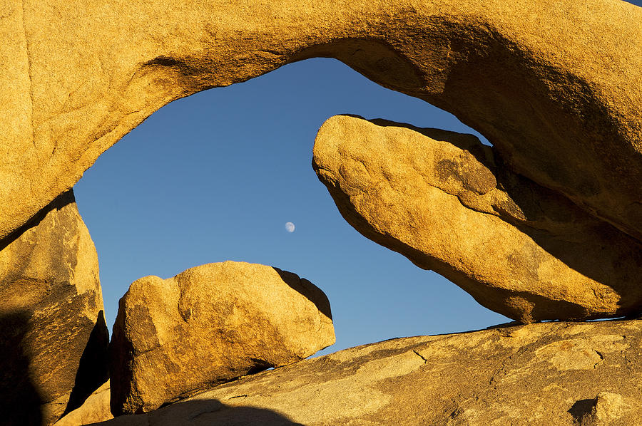 View Of The Moon Through A Granite Photograph by Enrique R. Aguirre Aves