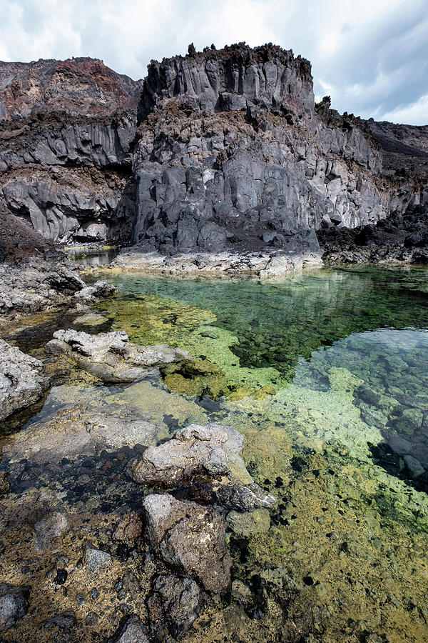 View Of The Natural Pond At Playa Echentive, Beach At Fuencaliente, La Palma, Canary Islands, Spain, Europe Photograph by Sonia Aumiller