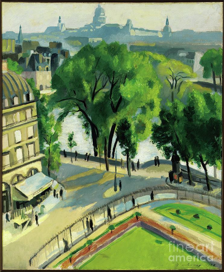 Robert Delaunay Painting - View Of The Quai Du Louvre, 1928 by Robert Delaunay