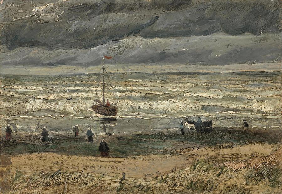 View of the Sea at Scheveningen. Painting by Vincent van Gogh -1853-1890-