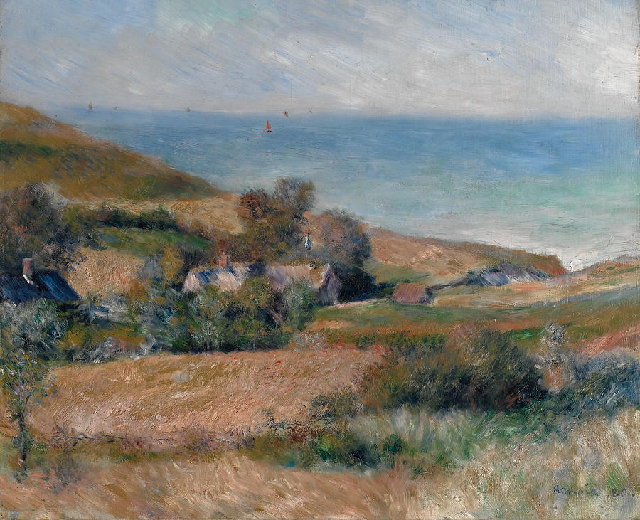 View of the Seacoast near Wargemont in Normandy, 1880 Painting by Auguste Renoir