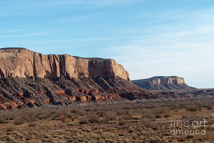 View of the surrounding mesas at the Desert Rose Inn in Bluff, U Photograph by William Kuta