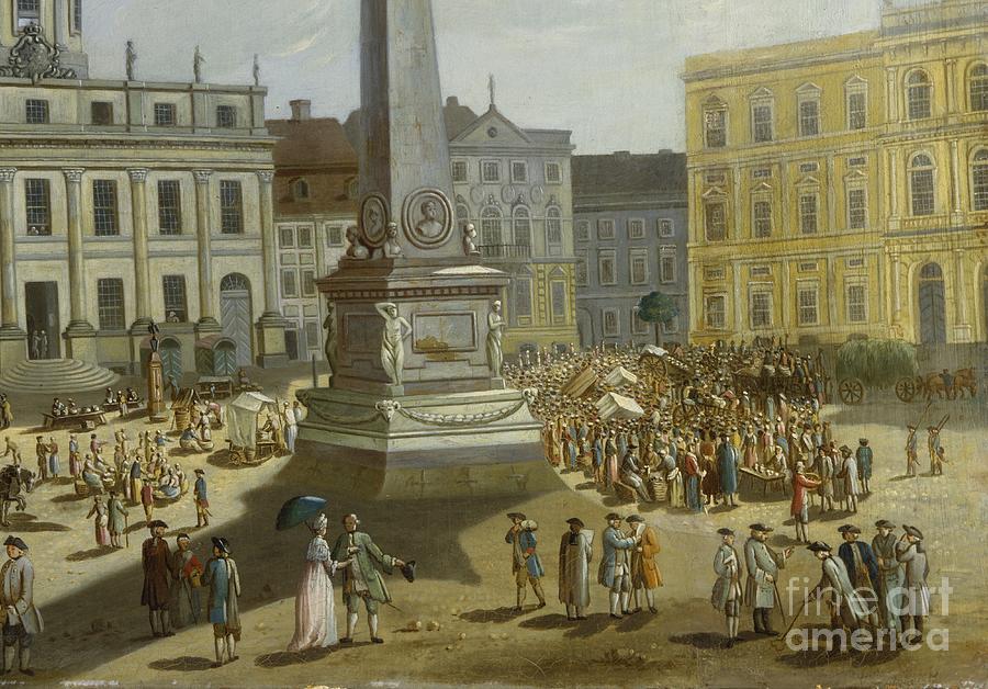 View Of The Town Hall, Potsdam Painting by German School