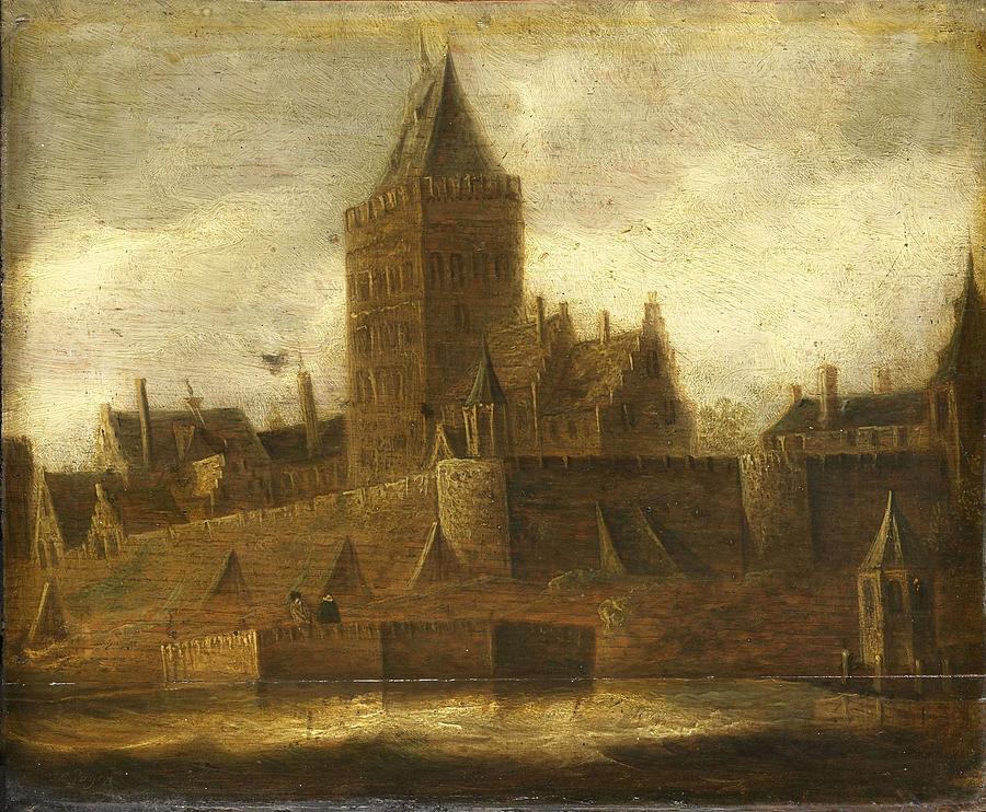 View of the Valkhof in Nijmegen. Painting by Jan van Goyen -manner of-