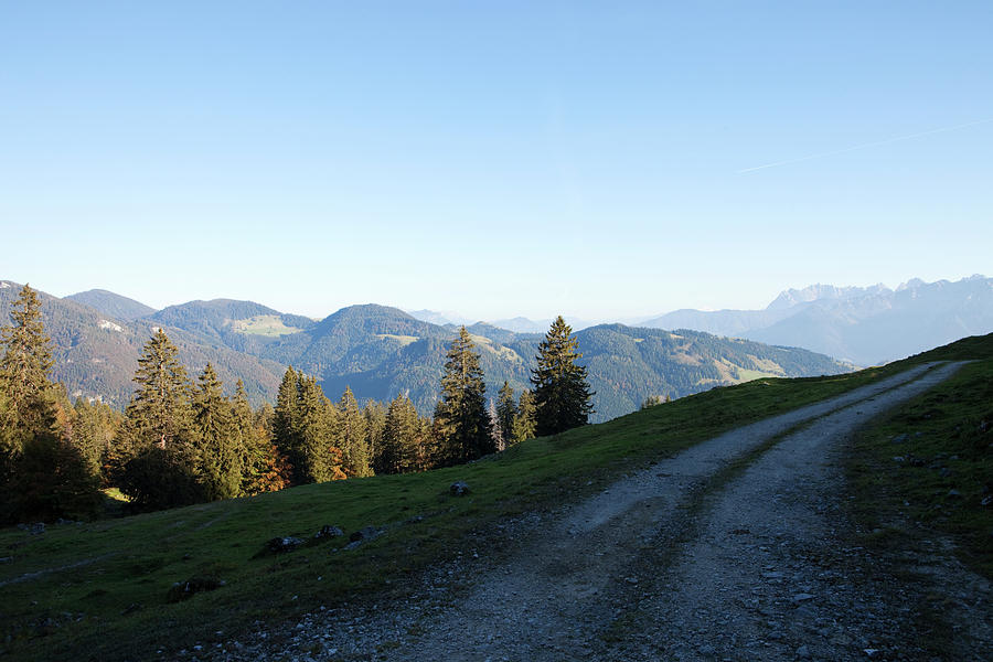 View Of Trees And Chiemgau Alps At Chiemgau, Bavaria, Germany Photograph by Jalag / Petra Becker
