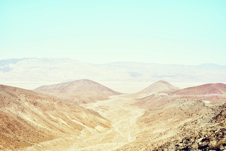 Death Valley National Park Digital Art - View Of Valley And Distant Mountains, Death Valley, California, Usa by Gu