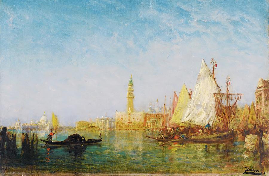 View Of Venice With The Doge?s Palace Painting by Felix Ziem | Fine Art ...