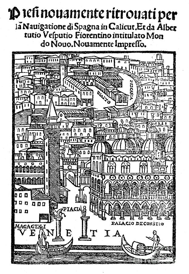 View Of Venice, Woodcut, 1521 Drawing by Print Collector