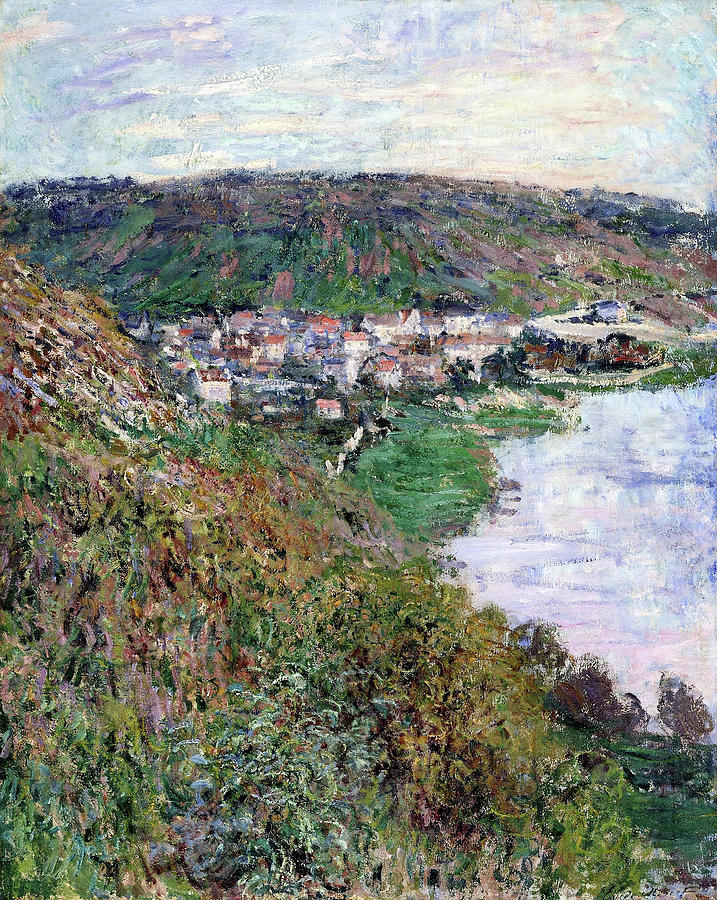 Claude Monet Painting - View of Vetheuil - Digital Remastered Edition by Claude Monet