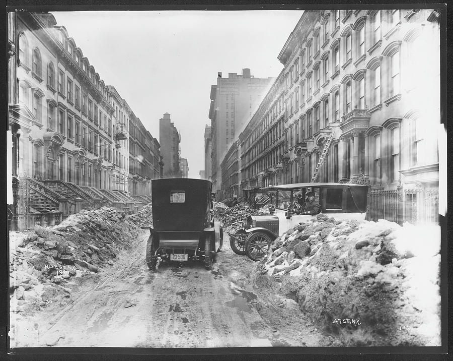 View Of West 47th Street After Heavy Photograph by The New York Historical Society