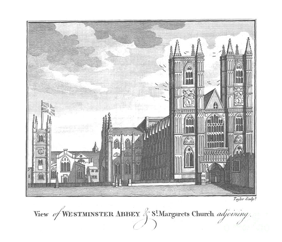 View Of Westminster Abbey Drawing by Print Collector