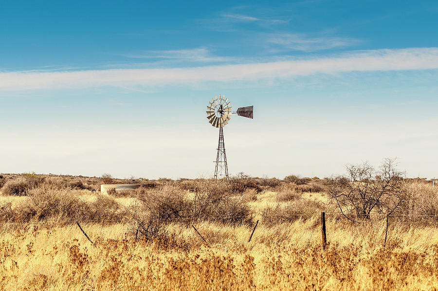 Summer Digital Art - View Of Windmill, Windhoek, Namibia, Namibia by Gary Latham