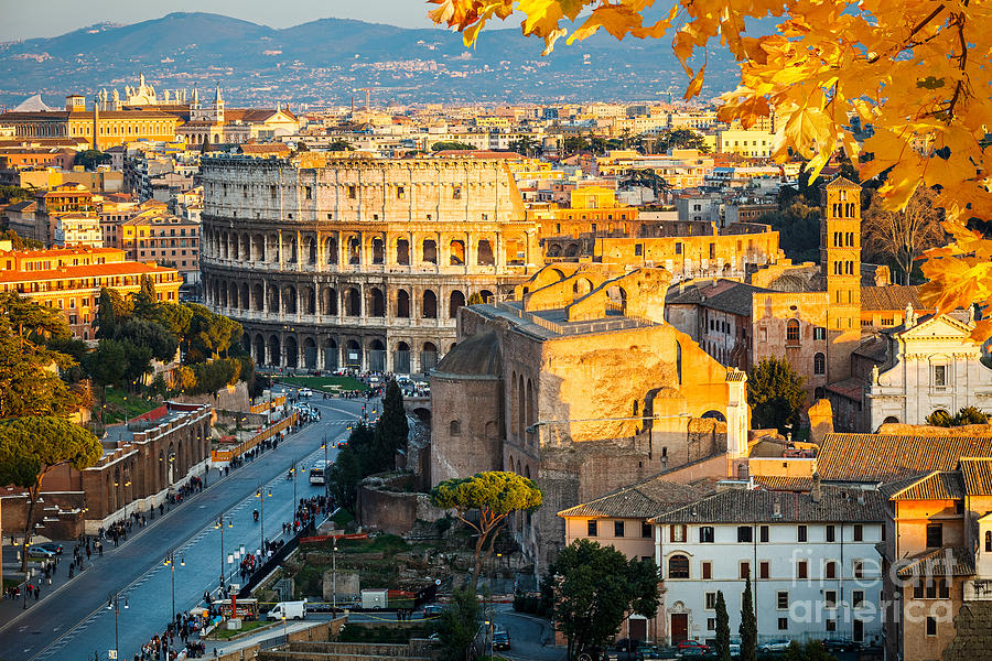 City Photograph - View On Colosseum In Rome Italy by S.borisov City Photograph - View On Colosseum In Rome Italy by S.borisov