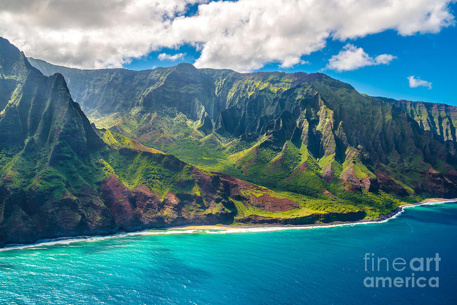 Mountains Photograph - View On Napali Coast On Kauai Island by Alexander Demyanenko
