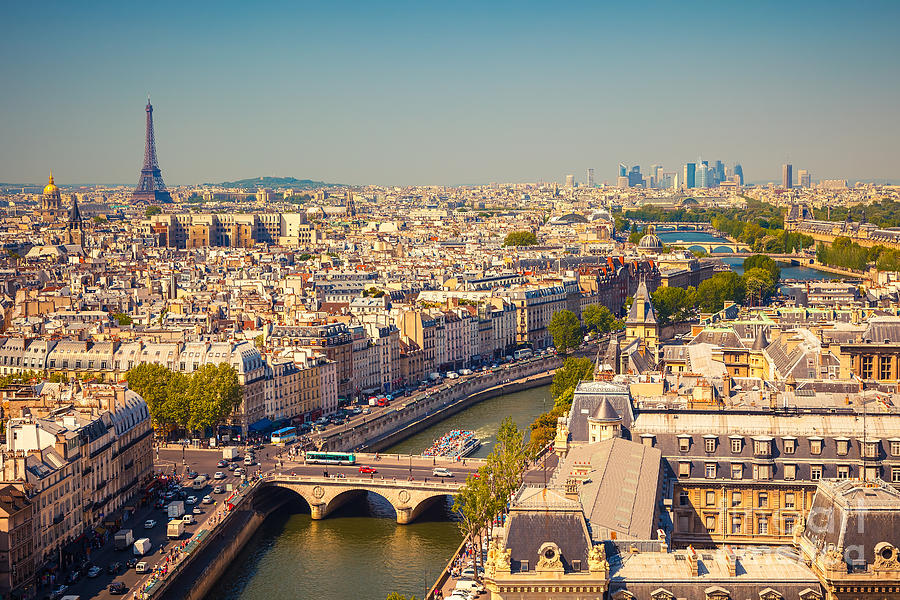 Beauty Photograph - View On Paris Form Notre Dame Cathedral by S.borisov Beauty Photograph - View On Paris Form Notre Dame Cathedral by S.borisov