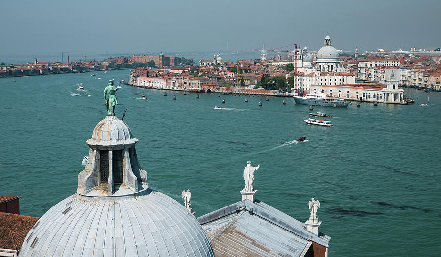 Architecture Photograph - View on San Marks square in Venice from Isola San Giorgio Maggiore by Tosca Weijers