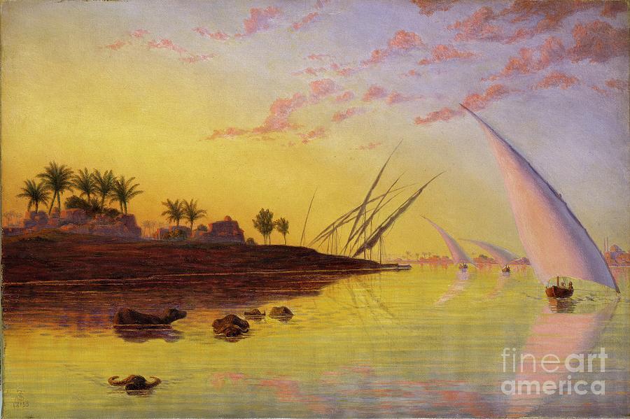 View On The Nile Drawing by Heritage Images Fine Art America