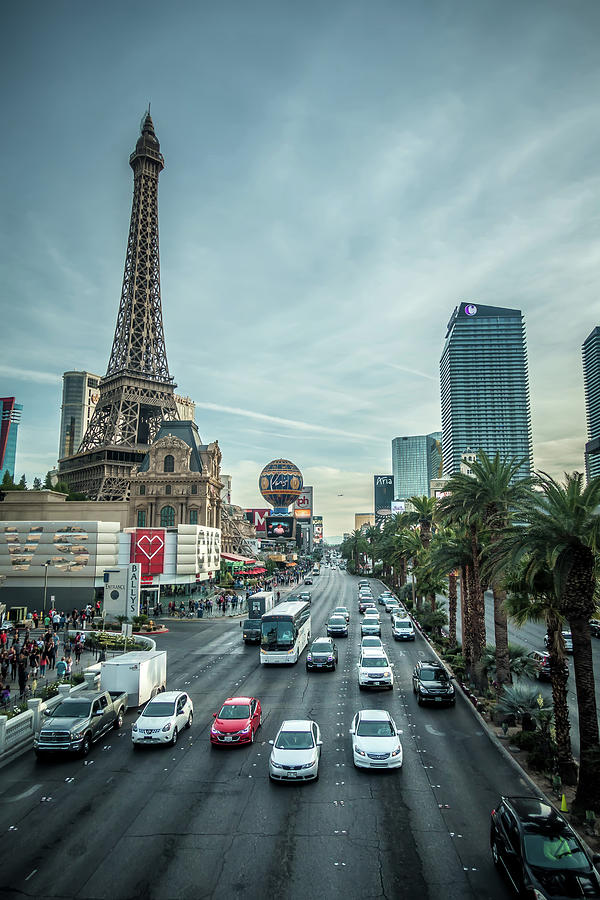 View on the replica of Eiffel Tower at Paris Hotel and Casino  Photograph by Alex Grichenko