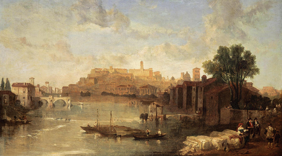 David Roberts Painting - View On The Tiber, Rome, 1862 by David Roberts David Roberts Painting - View On The Tiber, Rome, 1862 by David Roberts