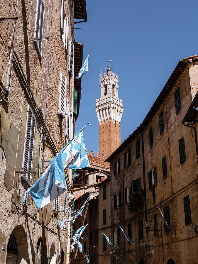 View on Torre del Mangia in Siena, Italy Photograph by Tosca Weijers