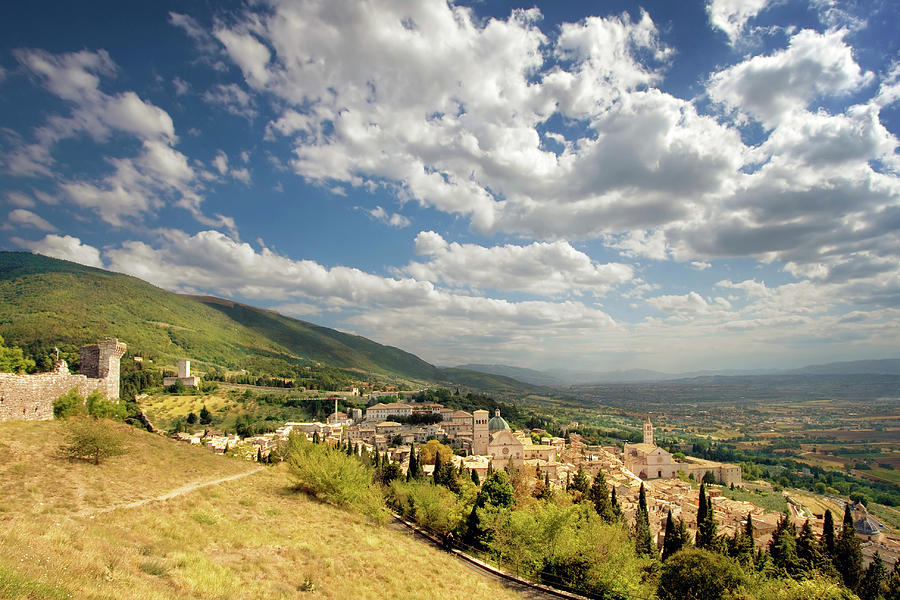 View Over Assisi Photograph by Ellen Van Bodegom